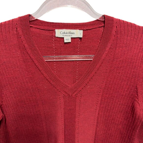 Calvin Klein 100% Italian Merino Wool Knit Sweater Jumper - Picture 3 of 8